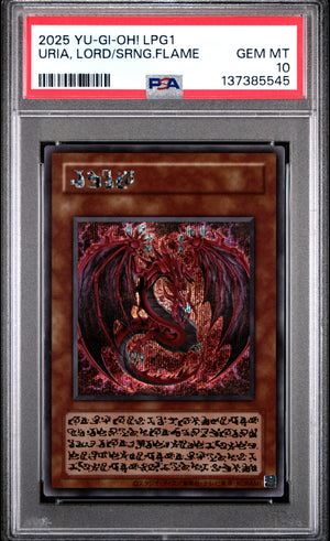 PSA 10 2025 YU-GI-OH! JP LPG1 SLIFER RED - URIA, LORD OF SEARING FLAMES ALT ART